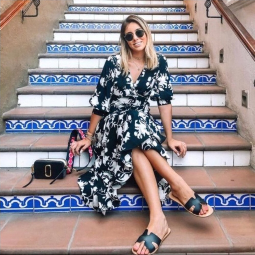 Johanna Ortiz H&M floral wrap maxi dress XS